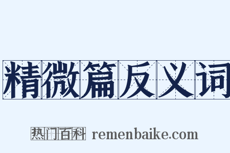 精微篇反义词是什么意思的图片